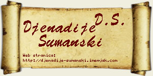 Đenadije Šumanski vizit kartica
